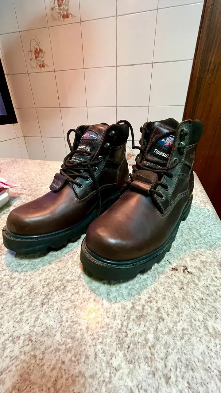 Botas de cuero marrón para trabajo RUGGED SHARK - 3