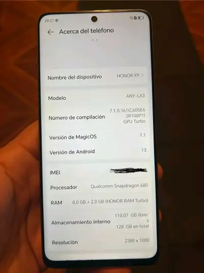 Smartphone Honor X9 con 128GB y 8GB RAM - miniatura 1