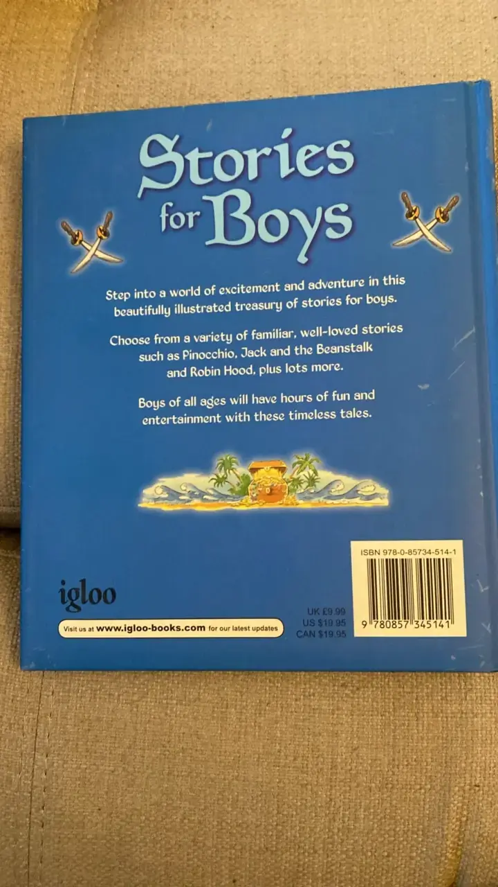 Libro de cuentos 'Stories for Boys' en inglés - 2