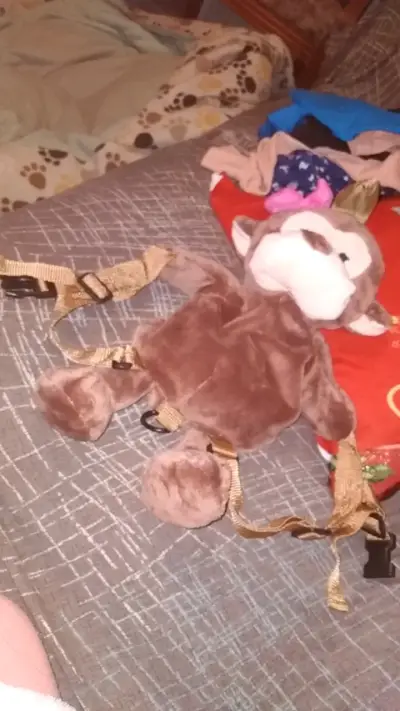 Arnés de seguridad infantil con diseño de mono - miniatura 1