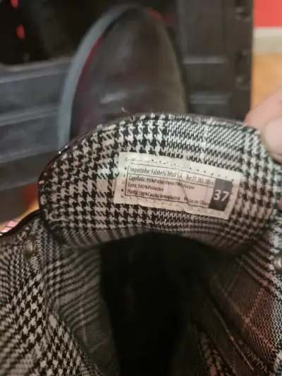 Botas de cuero negro para mujer estilo militar - miniatura 6
