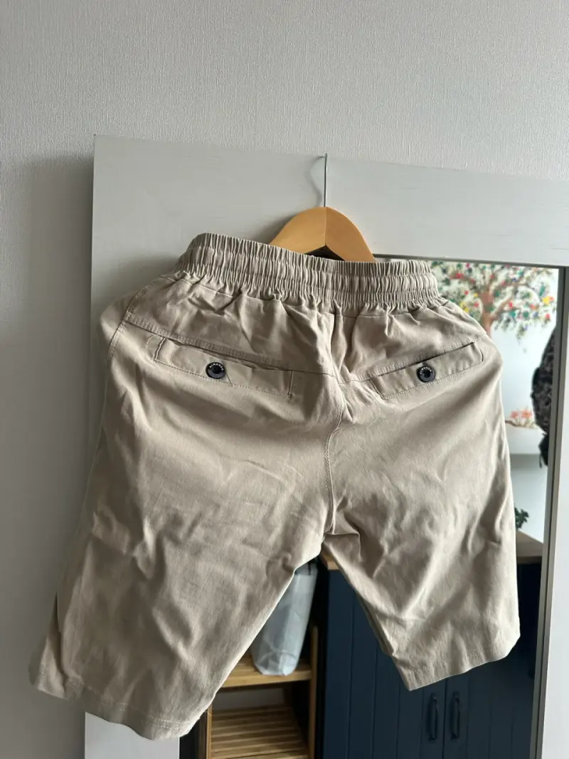 Shorts beige elásticado - 2