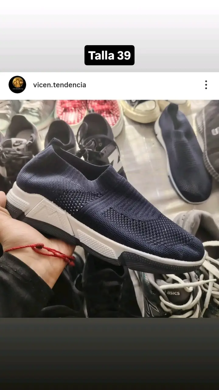Zapatillas deportivas sin cordones talla 39