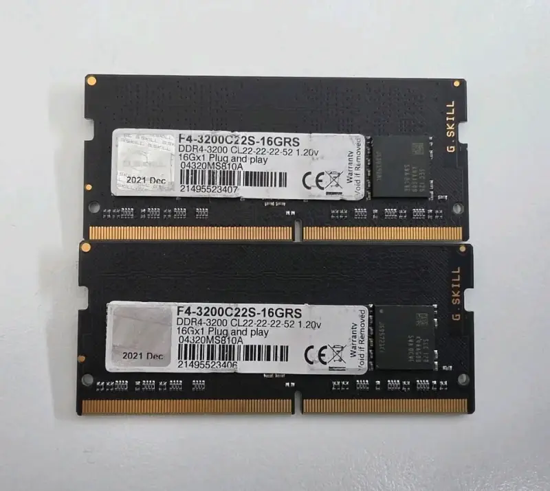 KIT 32 GB (2x16 GB) G.Skill DDR4 3200 MHZ SO-DIMM - 2