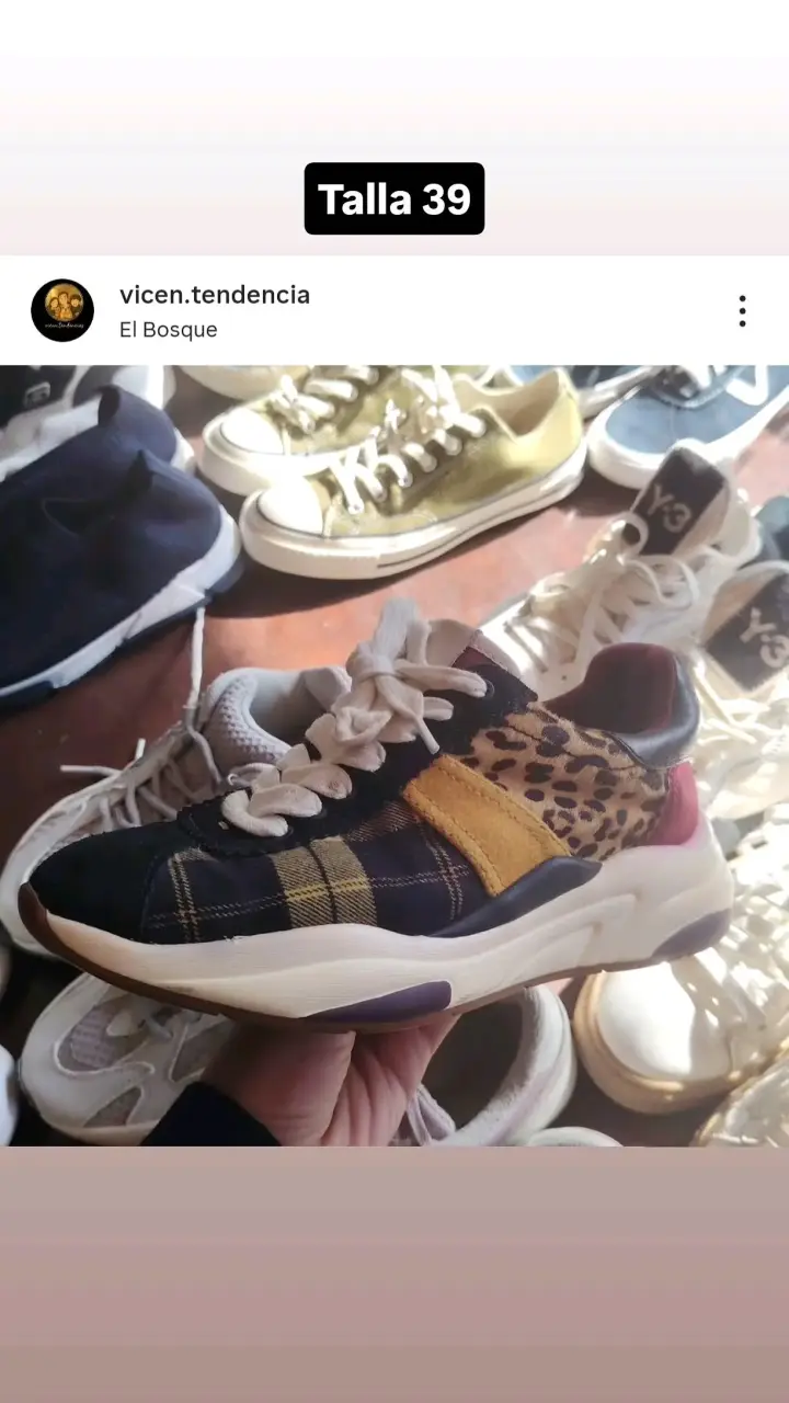 Zapatillas deportivas con diseño animal print talla 39