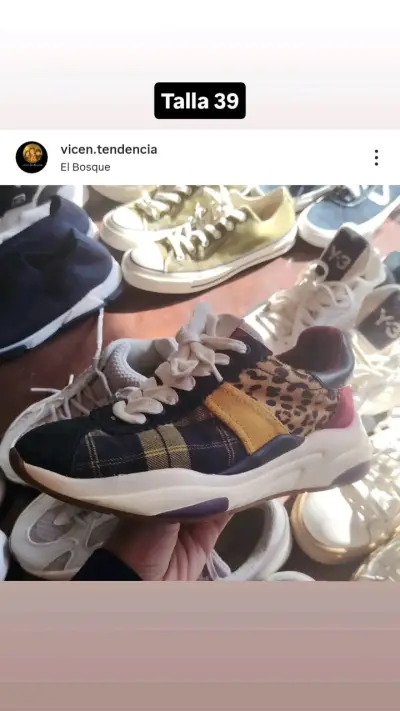 Zapatillas deportivas con diseño animal print talla 39 - miniatura 1