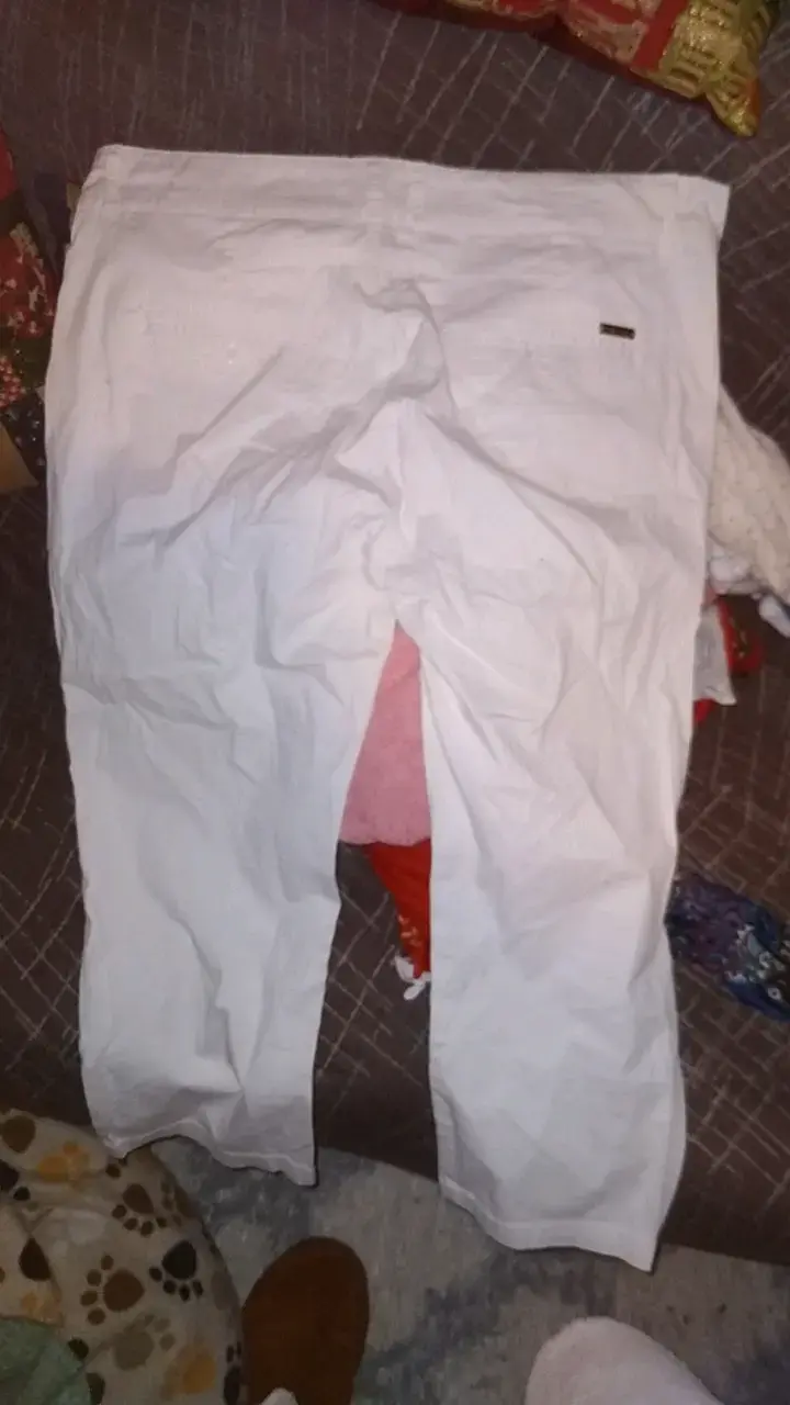 Pantalones blancos de algodón para mujer - 3