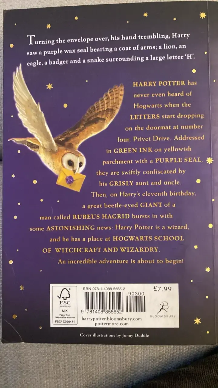 Libro Harry Potter y la Piedra Filosofal en inglés - 2