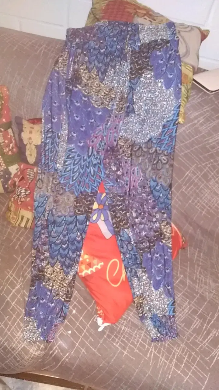 Pantalones holgados estampados bohemios - 1