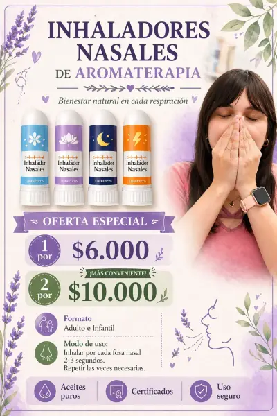 Inhaladores Nasales de Aromaterapia con Aceites Esenciales - miniatura 1