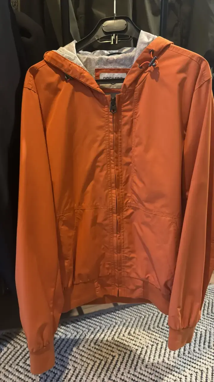 Chaqueta cortaviento naranja para hombre - 1