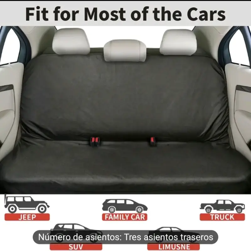 Cubierta protectora para asiento trasero de auto - 1