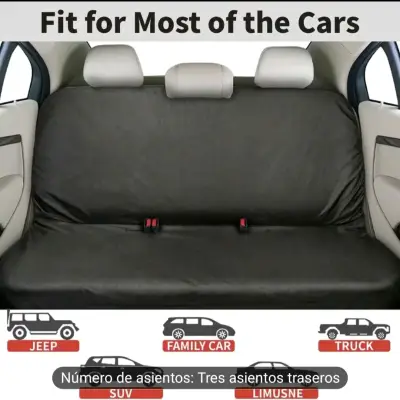 Cubierta protectora para asiento trasero de auto - miniatura 1