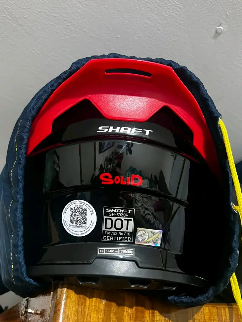 Casco de moto Shaft SH-502SP XL negro y rojo - 1