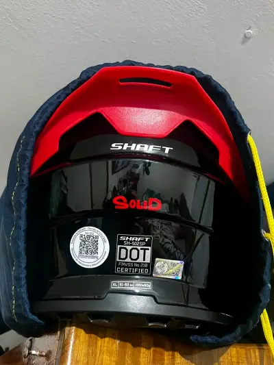 Casco de moto Shaft SH-502SP XL negro y rojo - miniatura 1