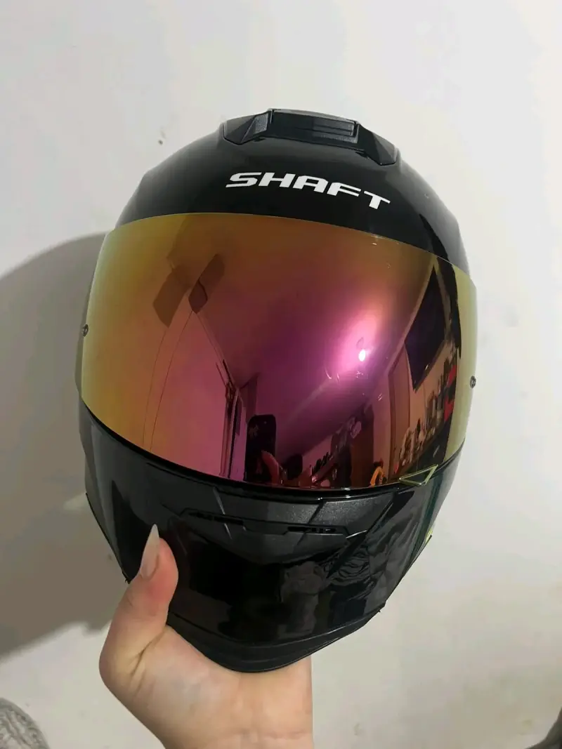 Casco de moto Shaft SH-502SP XL negro y rojo - 3