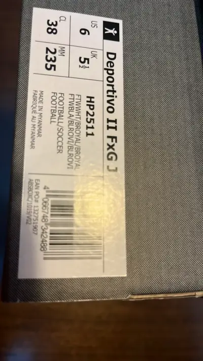 Zapatillas de fútbol Adidas II FxG J talla 38 - miniatura 1
