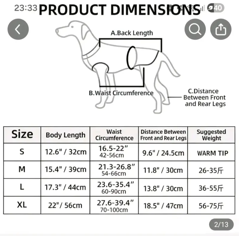 Arnés de soporte para perros grandes talla xl - 3
