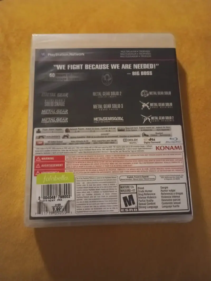 Metal Gear Solid The Legacy Collection PS3 Sellado - 2