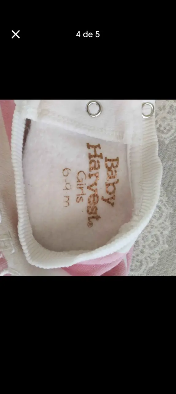 Polerón infantil rayado rosa y blanco - 3