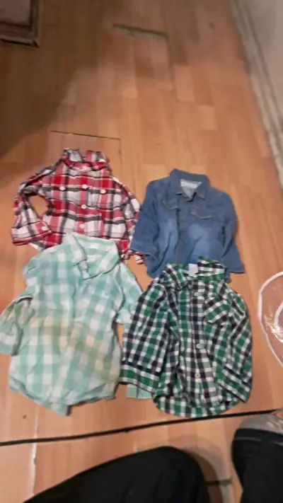 Conjunto de camisas a cuadros para niños - miniatura 1