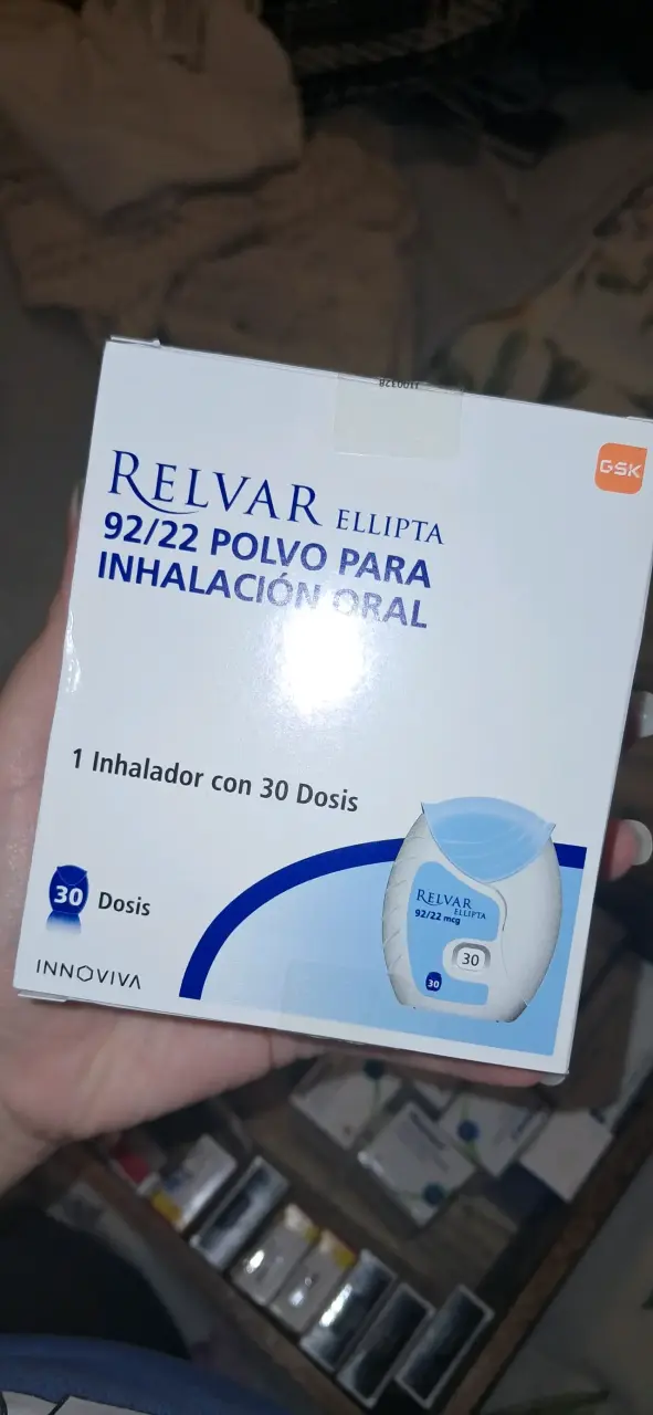 Inhalador Relvar Ellipta 92/22 mcg 30 dosis