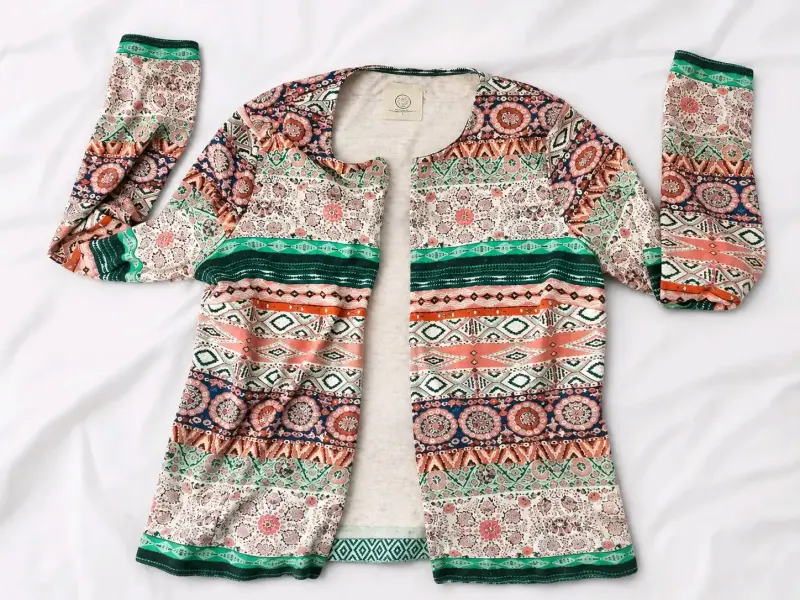 Cardigan estampado boho mujer talla L - You Look G