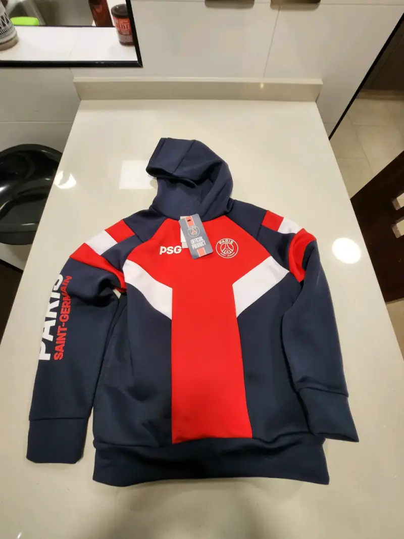 Polerón Niño con capucha PSG oficial azul y rojo - 1