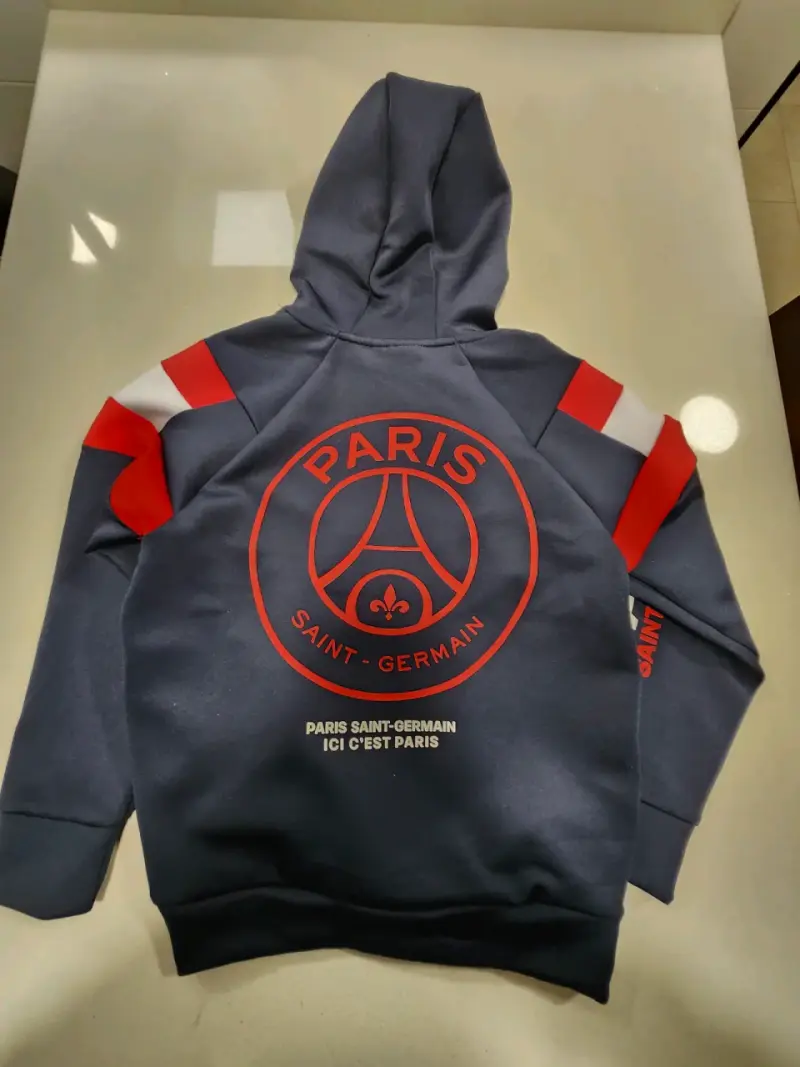 Polerón Niño con capucha PSG oficial azul y rojo - 2