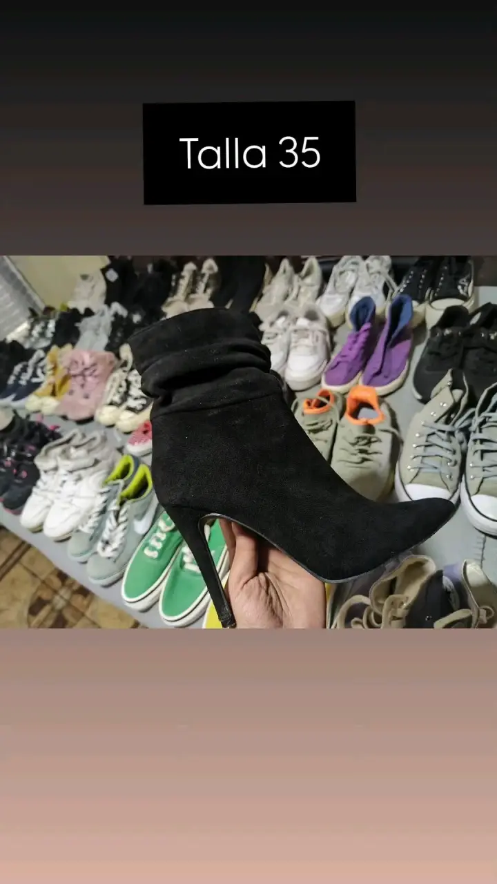 Botines negros de tacón alto talla 35