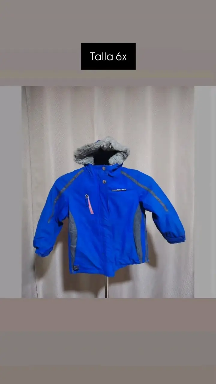 Chaqueta de invierno azul para niño talla 6X