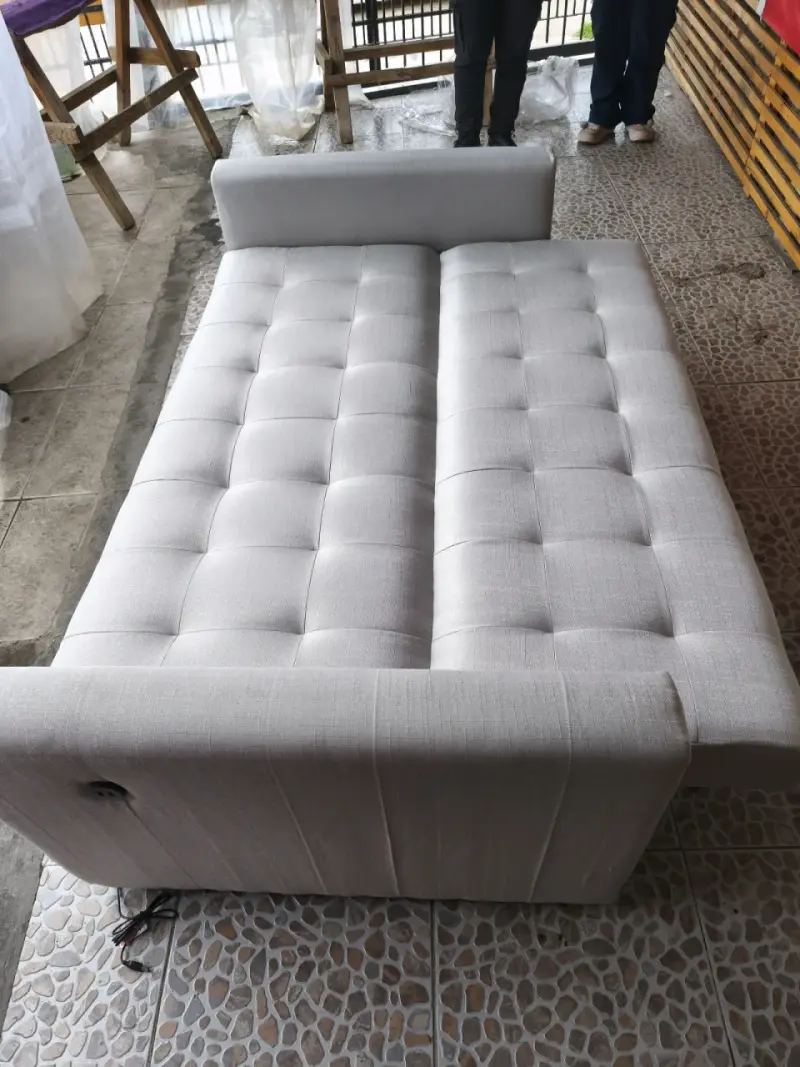 Sofá cama gris 3 posición con diseño moderno - 1