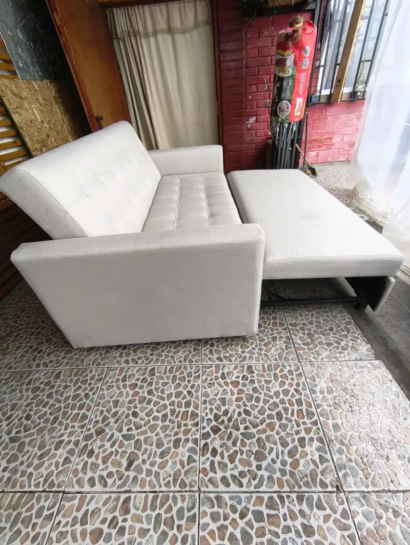 Sofá cama gris 3 posición con diseño moderno - 4