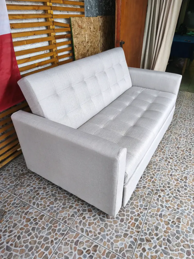 Sofá cama gris 3 posición con diseño moderno - 5