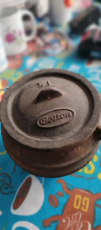 Lámpara de queroseno vintage de metal - miniatura 3