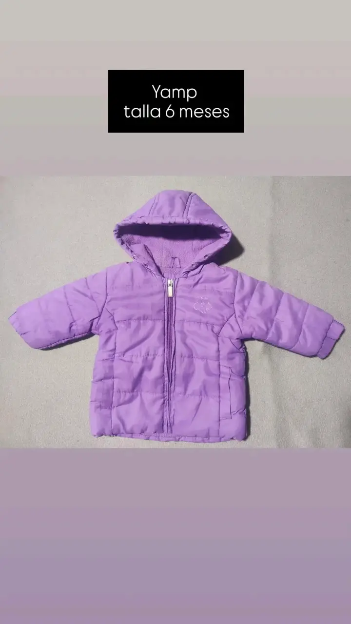 Chaqueta acolchada morada para bebé Yamp 6 meses