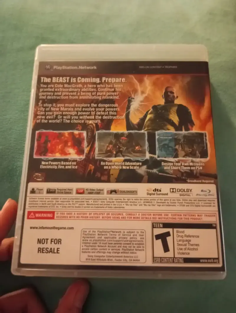 inFAMOUS 2 PS3 Físico Completo Impecable (Edición - 2