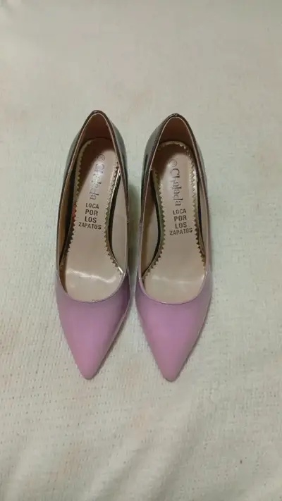 Zapatos de tacón rosa marca Chaleda - miniatura 1