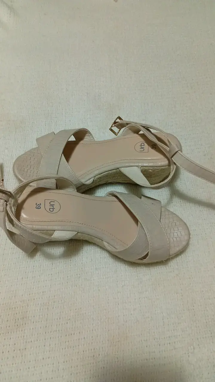 Sandalias beige de cuero sintético Urban 39 - 2