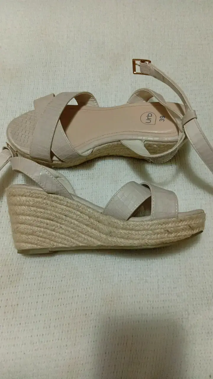 Sandalias beige de cuero sintético Urban 39 - 3