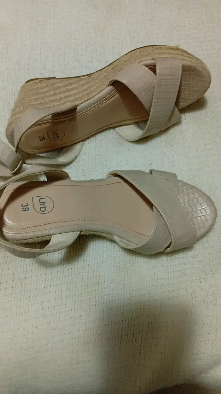 Sandalias beige de cuero sintético Urban 39 - 4
