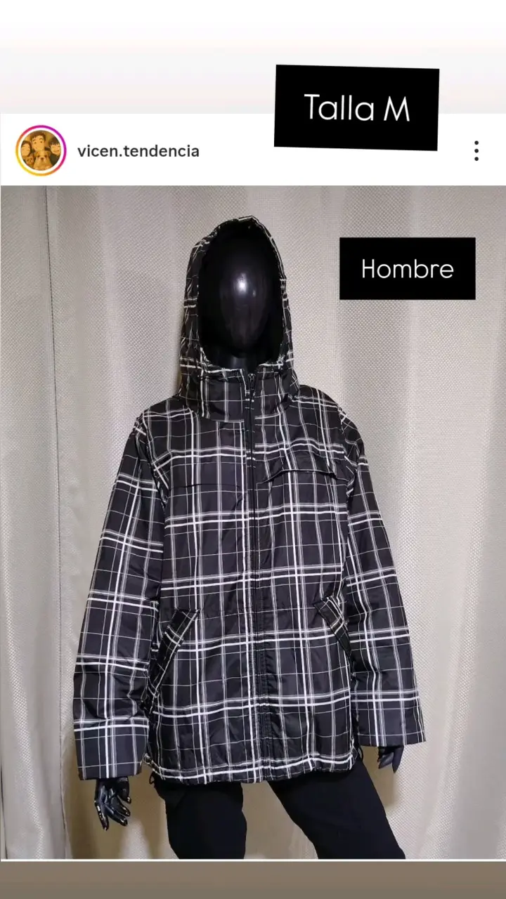 Chaqueta a cuadros para hombre talla M