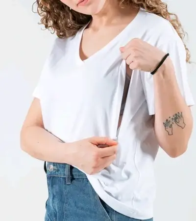 Polera de lactancia Free the Mäma - Cuello V - miniatura 3