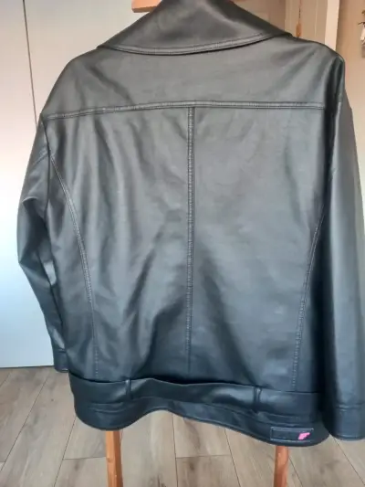 Chaqueta de cuero negra Ellus para mujer - miniatura 4