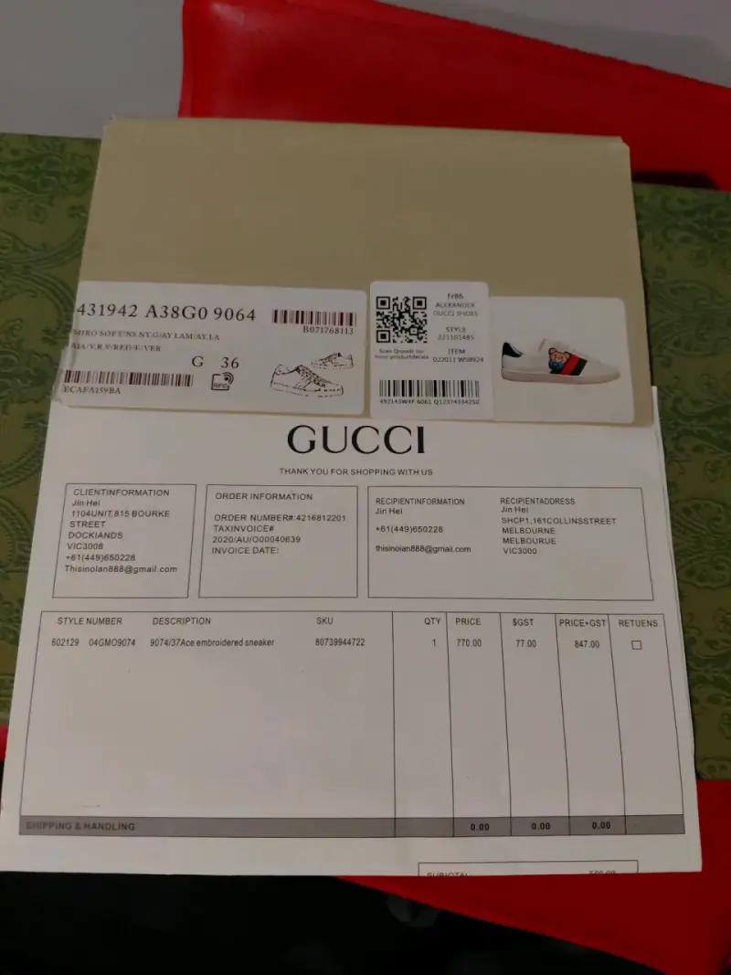 Zapatillas Gucci Ace bordadas talla 36 - 1