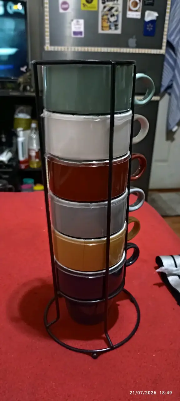 Set de 6 tazas Secret Gourmet con soporte - 2