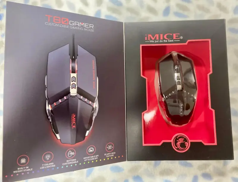 Mouse Gamer iMICE T80 con Iluminación LED