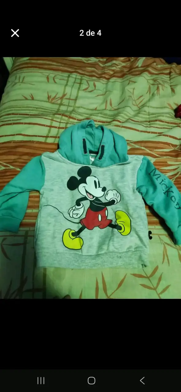 Polerón infantil Mickey Mouse con capucha 5 los do - 1
