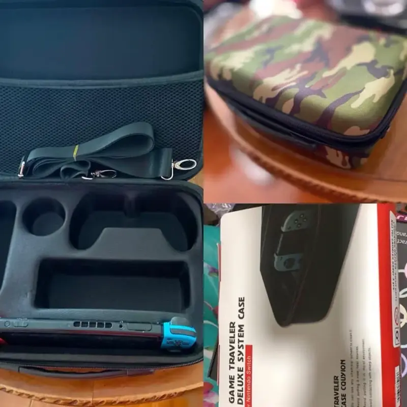 Estuche Deluxe para Nintendo Switch con diseño camuflaje