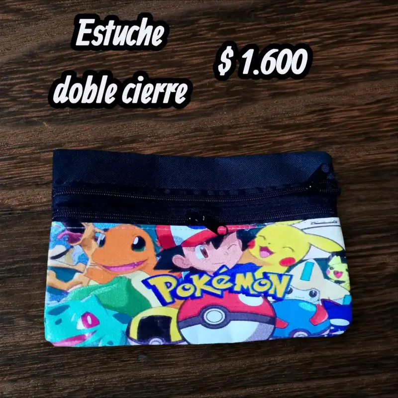 Estuche Pokémon con doble cierre